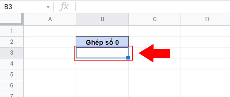Chọn &ocirc; để gh&eacute;p số 0